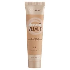 Maybelline New York Dream Velvet Soft-Matte Hydrating Foundation, Porcelain Ivory, 1 Fl. Oz.