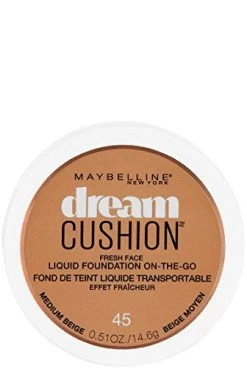 Maybelline New York Dream Cushion Fresh Face Liquid Foundation, Medium Beige, 0.51 Ounce