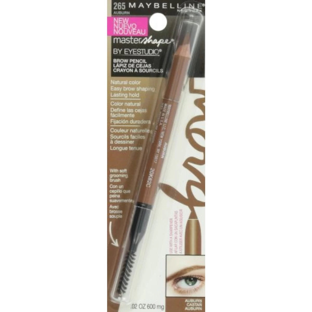 Maybelline New York Eye Studio Master Shape Brow Pencil, Auburn, 0.02 Fluid Ounce 2 Maybelline New York Eye Studio Master Shape Brow Pencil, Auburn, 0.02 Fluid Ounce - Image 2