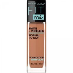 Maybelline New York Maybelline Fit Me Matte + Poreless Liquid Foundation Makeup, Spicy Brown, 1 Fl. Oz.