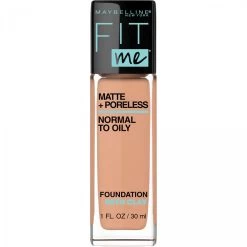 Maybelline Fit Me Matte + Poreless Liquid Foundation Makeup, Classic Beige, 1 Oz