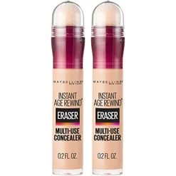 Maybelline New York Maybelline Instant Age Rewind Eraser Dark Circles Treatment Multi-Use Concealer, Light, 0.2 Fl Oz, 2 Count