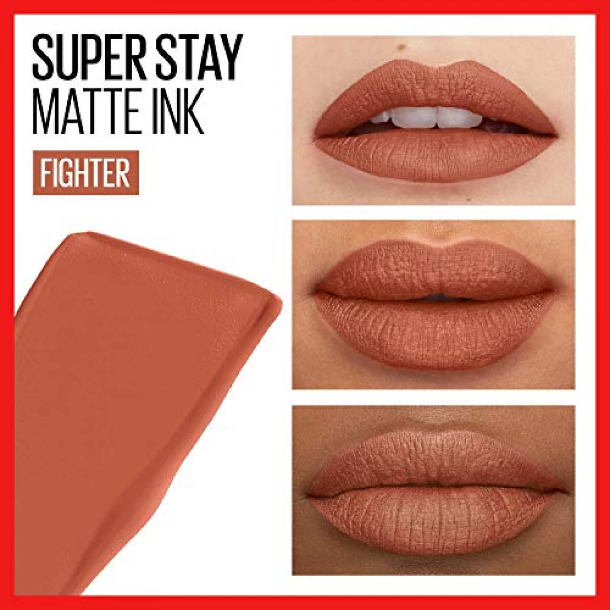 Maybelline New York SuperStay Matte Ink Un-nude Liquid Lipstick, Fighter, 0.17 Ounce 2 Maybelline New York SuperStay Matte Ink Un-nude Liquid Lipstick, Fighter, 0.17 Ounce - Image 2
