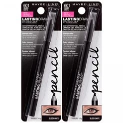 Maybelline New York Eyestudio Lasting Drama Waterproof Gel Pencil Makeup, Sleek Onyx, 2 Count