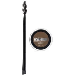 Maybelline TattooStudio Brow Pomade Long Lasting, Buildable, Eyebrow Makeup, Medium Brown, 0.106 Oz