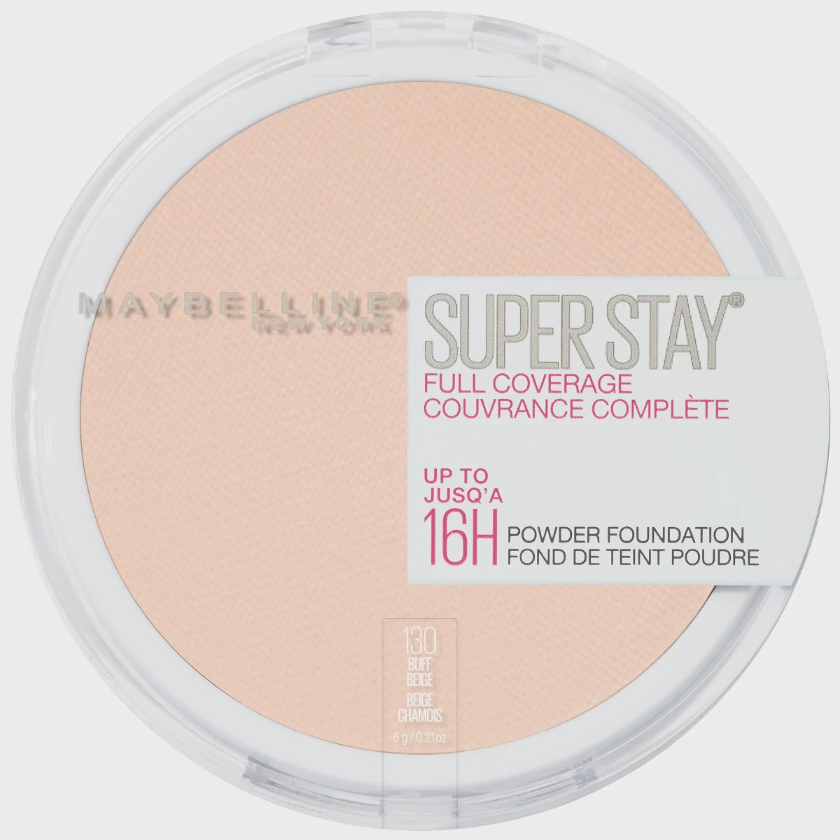 Maybelline Super Stay Full Coverage Powder Foundation Makeup, Matte Finish, Buff Beige, 0.21 Oz 1 Maybelline Super Stay Full Coverage Powder Foundation Makeup, Matte Finish, Buff Beige, 0.21 Oz