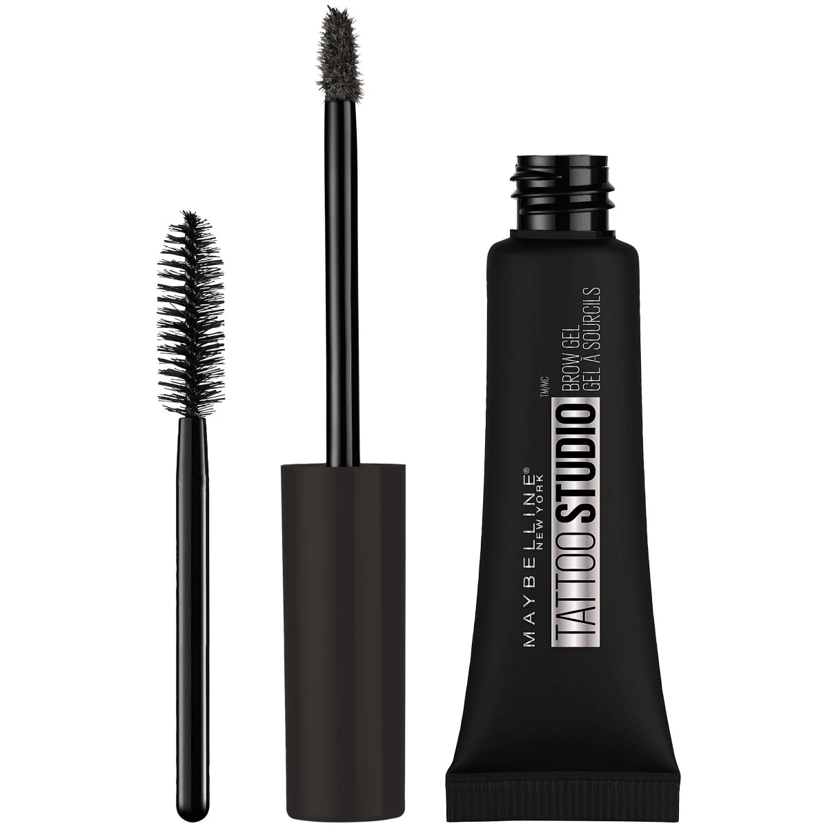 Maybelline TattooStudio Waterproof Eyebrow Gel Makeup, Black, 0.23 Fl Oz 1 Maybelline TattooStudio Waterproof Eyebrow Gel Makeup, Black, 0.23 Fl Oz