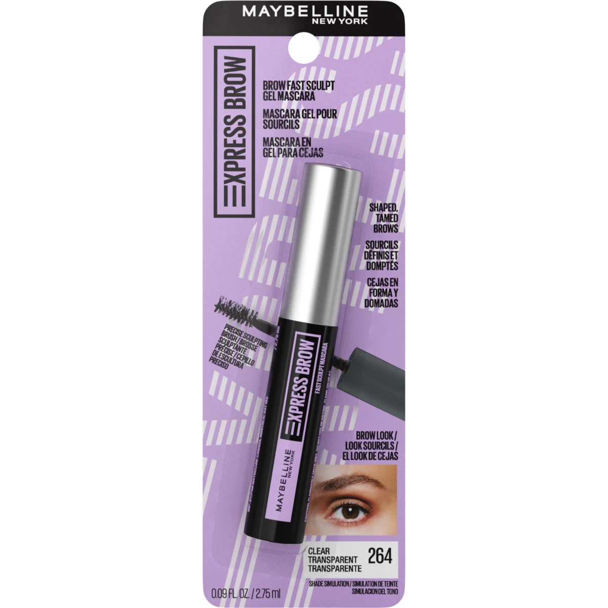 Maybelline Brow Fast Sculpt Eyebrow Gel Mascara Makeup, Shapes Eyebrow, Clear, 0.09 Fl Oz 2 Maybelline Brow Fast Sculpt Eyebrow Gel Mascara Makeup, Shapes Eyebrow, Clear, 0.09 Fl Oz - Image 2