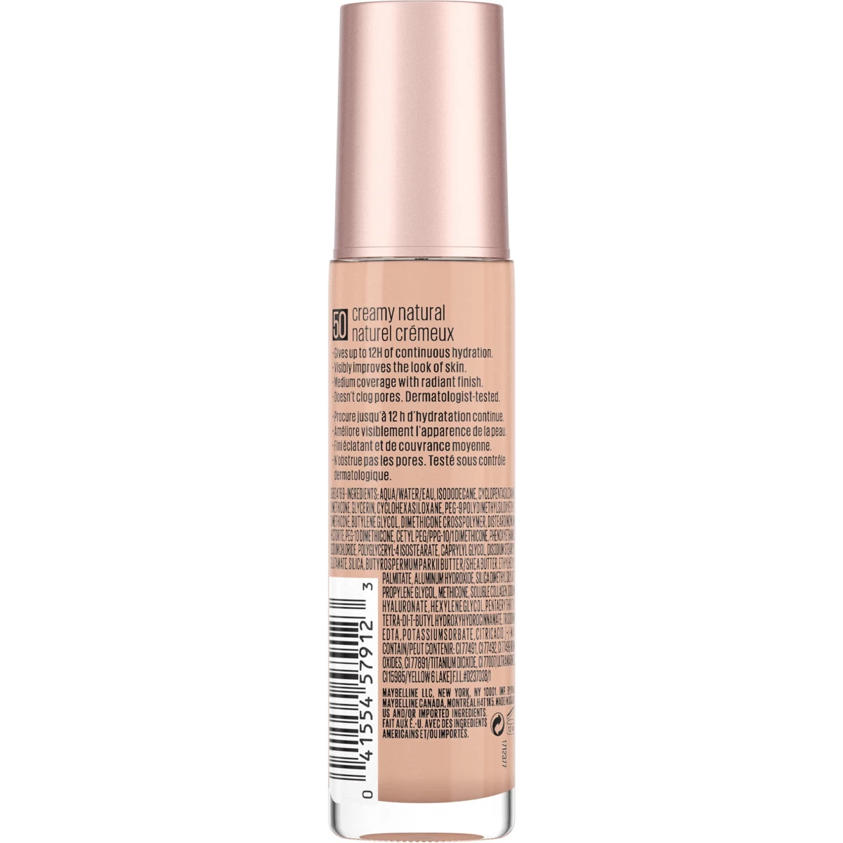 Maybelline Dream Radiant Liquid Medium Coverage Hydrating Foundation, Creamy Natural, 1 Fl Oz 2 Maybelline Dream Radiant Liquid Medium Coverage Hydrating Foundation, Creamy Natural, 1 Fl Oz - Image 2