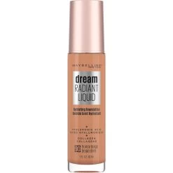 Maybelline Dream Radiant Liquid Medium Coverage Hydrating Foundation, Honey Beige, 1 Fl Oz
