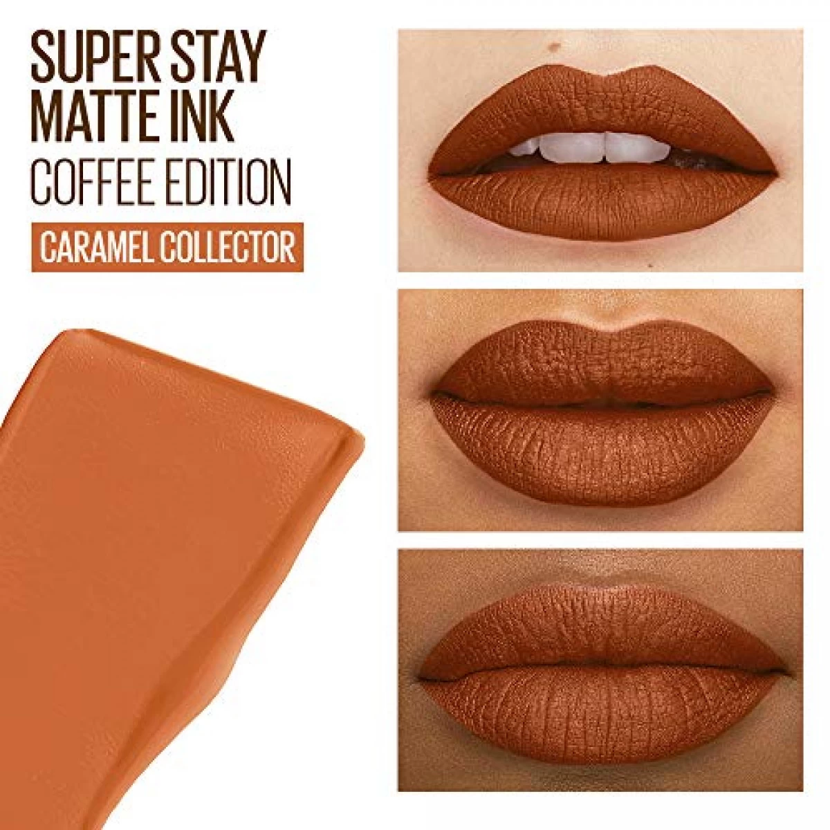 Maybelline New York SuperStay Matte Ink Liquid Lipstick, Coffee Edition, Caramel Collector, 0.17 Ounce 2 Maybelline New York SuperStay Matte Ink Liquid Lipstick, Coffee Edition, Caramel Collector, 0.17 Ounce - Image 2