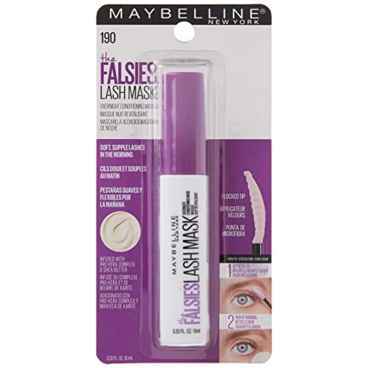 Maybelline New York The Overnight Eyelash Conditioner With Shea Butter And Argan Oil, Falsies Lash Mask, 0.33 Fl Oz 2 Maybelline New York The Overnight Eyelash Conditioner With Shea Butter And Argan Oil, Falsies Lash Mask, 0.33 Fl Oz - Image 2