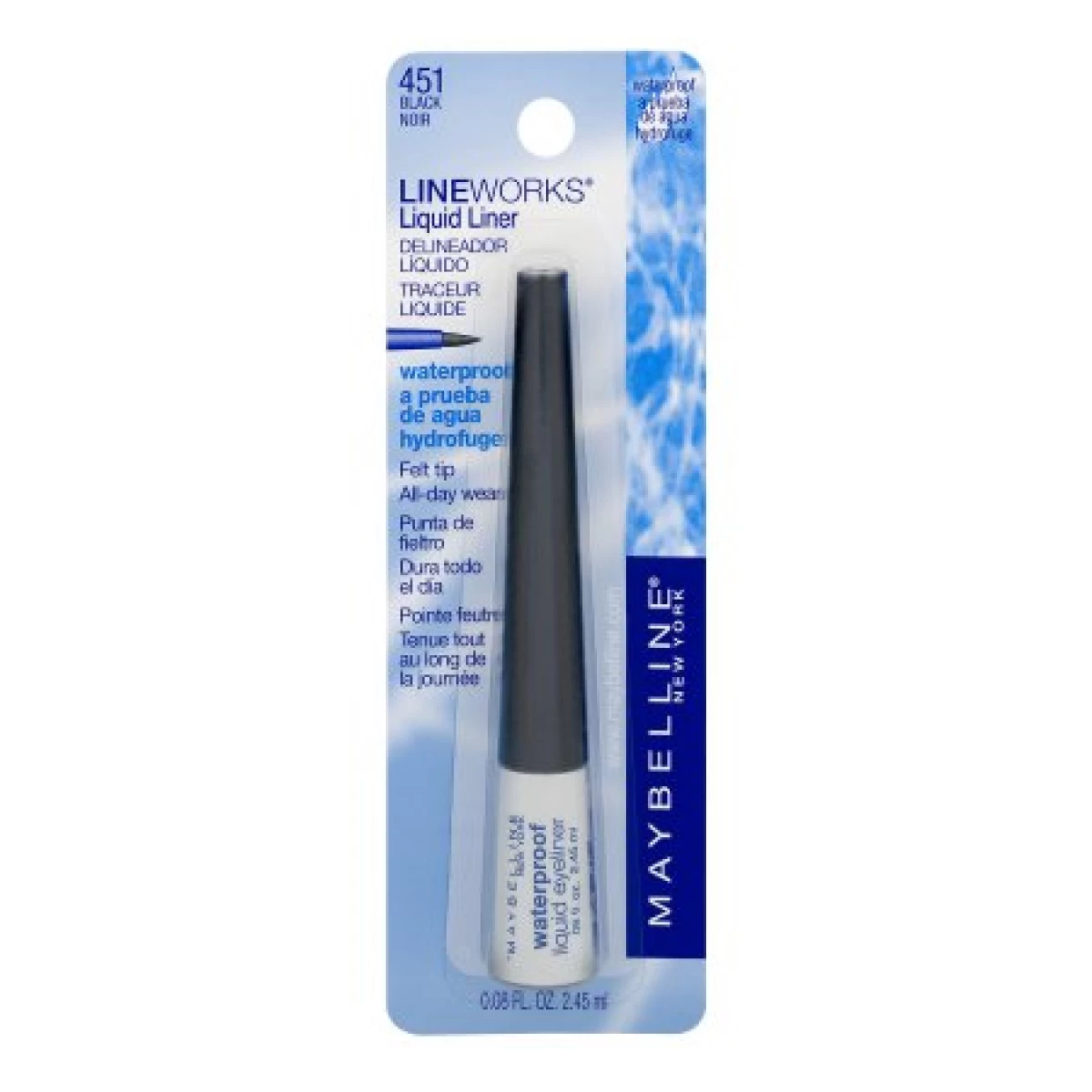 Maybelline Line Works Liquid Eyeliner, Black 451 1 Maybelline Line Works Liquid Eyeliner, Black 451