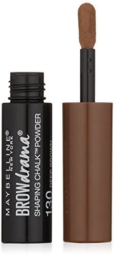 Maybelline New York Brow Drama Shaping Chalk Powder, Deep Brown, 0.035 Fl. Oz.