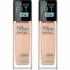 Maybelline New York Maybelline Fit Me Matte + Poreless Liquid Foundation Makeup, Creamy Beige, 2 COUNT Oil-Free Foundation