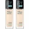 Maybelline New York Maybelline Fit Me Matte + Poreless Liquid Foundation Makeup, Porcelain, 2 COUNT Oil-Free Foundation
