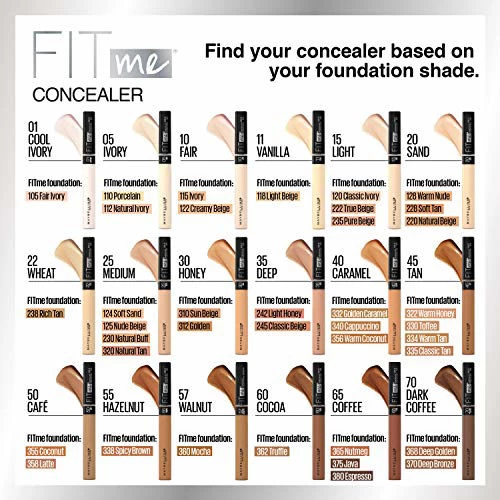 Maybelline New York Maybelline Fit Me Liquid Concealer Makeup, Natural Coverage, Oil-Free, Light, 0.23 Fl Oz (Pack Of 1) 3 Maybelline New York Maybelline Fit Me Liquid Concealer Makeup, Natural Coverage, Oil-Free, Light, 0.23 Fl Oz (Pack Of 1) - Image 3