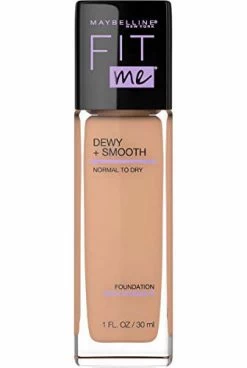 Maybelline New York Fit Me Dewy + Smooth Foundation, Natural Buff, 1 Fl. Oz (Pack Of 1) (Packaging May Vary)