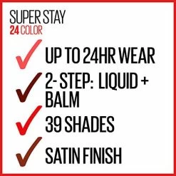 Maybelline New York Maybelline SuperStay 24 2-Step Liquid Lipstick Makeup, Forever Chestnut, 1 Kit -Maybelline Cosmetic 0459669 maybelline superstay 24 2 step liquid lipstick makeup forever chestnut 1 kit