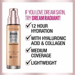 Maybelline New York Dream Satin Liquid Foundation (Dream Liquid Mousse Foundation), Nude Beige, 1 Fl. Oz. 5 Maybelline New York Dream Satin Liquid Foundation (Dream Liquid Mousse Foundation), Nude Beige, 1 Fl. Oz. -Maybelline Cosmetic 0460334 maybelline new york dream satin liquid foundation dream liquid mousse foundation nude beige 1 fl oz