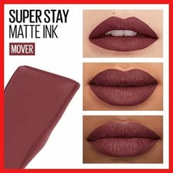 Maybelline New York Maybelline SuperStay Matte Ink Liquid Lipstick, Long-Lasting Matte Finish, Highly Pigmented Color, Mover, 0.17 Fl; Oz 5 Maybelline New York Maybelline SuperStay Matte Ink Liquid Lipstick, Long-Lasting Matte Finish, Highly Pigmented Color, Mover, 0.17 Fl; Oz -Maybelline Cosmetic 0461619 maybelline superstay matte ink liquid lipstick long lasting matte finish highly pigmented color move