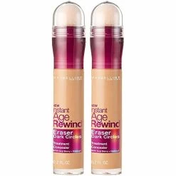 Maybelline New York Maybelline Instant Age Rewind Eraser Dark Circles Treatment Multi-Use Concealer, Golden, 0.2 Fl Oz (Pack Of 2)
