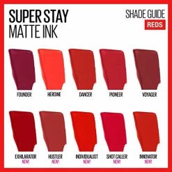 Maybelline New York SuperStay Matte Ink Liquid Lipstick, Long-lasting Matte Finish Liquid Lip Makeup, Highly Pigmented Color, 335 HUSTLER, 0.17 Fl Oz -Maybelline Cosmetic 0477636 maybelline new york superstay matte ink liquid lipstick long lasting matte finish liquid lip makeup