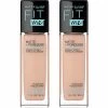 Maybelline New York Maybelline Fit Me Matte + Poreless Liquid Foundation Makeup, Pure Beige, 2 COUNT Oil-Free Foundation