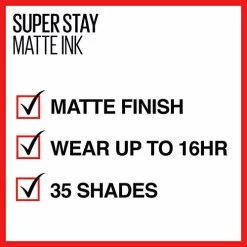 Maybelline New York Maybelline SuperStay Matte Ink Liquid Lipstick, Long-Lasting Matte Finish, Highly Pigmented Color, Pathfinder, 0.17 Fl; Oz 5 Maybelline New York Maybelline SuperStay Matte Ink Liquid Lipstick, Long-Lasting Matte Finish, Highly Pigmented Color, Pathfinder, 0.17 Fl; Oz -Maybelline Cosmetic 0482090 maybelline superstay matte ink liquid lipstick long lasting matte finish highly pigmented color path