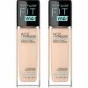 Maybelline New York Maybelline Fit Me Matte + Poreless Liquid Foundation Makeup, Ivory, 2 COUNT Oil-Free Foundation