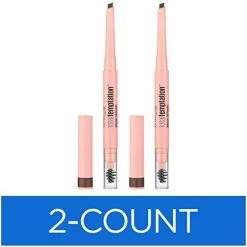 Maybelline New York Maybelline Total Temptation Eyebrow Definer Pencil, Medium Brown, 2 Count