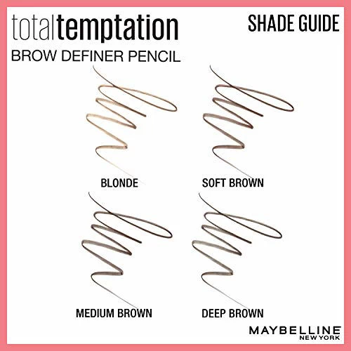 Maybelline New York Maybelline Total Temptation Eyebrow Definer Pencil, Medium Brown, 2 Count 2 Maybelline New York Maybelline Total Temptation Eyebrow Definer Pencil, Medium Brown, 2 Count - Image 2