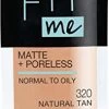 Maybelline New York Maybelline Fit Me Matte + Poreless Liquid Foundation, Face Makeup, Mess-Free No Waste Pouch Format, Normal To Oily Skin Types, 320 Natural Tan, 1.3 Fl Oz