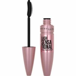 Maybelline New York Maybelline Lash Sensational Washable Mascara Makeup, Volumizing, Lengthening, Buildable, Full-Fan Effect Mascara, Midnight Black, 0.32 Fl Oz