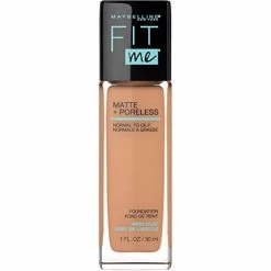 Maybelline New York Maybelline Fit Me Matte + Poreless Liquid Foundation Makeup, Warm Honey, 1 Fl. Oz. Oil-Free Foundation