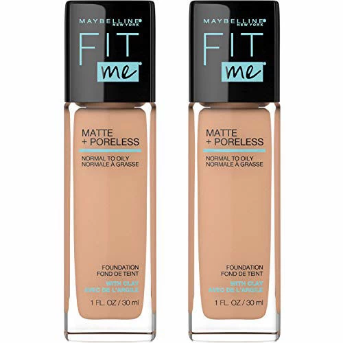 Maybelline New York Maybelline Fit Me Matte + Poreless Liquid Foundation Makeup, Sun Beige, 2 COUNT Oil-Free Foundation 1 Maybelline New York Maybelline Fit Me Matte + Poreless Liquid Foundation Makeup, Sun Beige, 2 COUNT Oil-Free Foundation