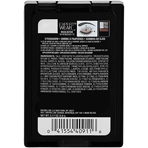 Maybelline New York Expert Wear Eyeshadow Quads, Mocha Motion, 0.17 Oz. 2 Maybelline New York Expert Wear Eyeshadow Quads, Mocha Motion, 0.17 Oz. - Image 2