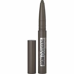 Maybelline New York Brow Extensions Eyebrow Fiber Pomade Crayon, Fiber Stickeyebrow Makeup, Eye Makeup, Soft Matte Finish, For Thicker, Natural Looking Eyebrows, 262 Black Brown, 0.014 Oz