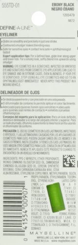 Maybelline New York Define-A-Line Eyeliner, Ebony Black, 0.01 Ounce 3 Maybelline New York Define-A-Line Eyeliner, Ebony Black, 0.01 Ounce - Image 3