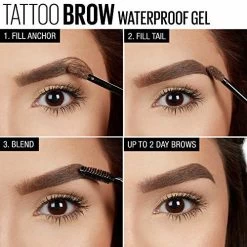 Maybelline New York Maybelline TattooStudio Waterproof Eyebrow Gel Makeup, Blonde, 0.23 Fl Oz (Pack Of 1)