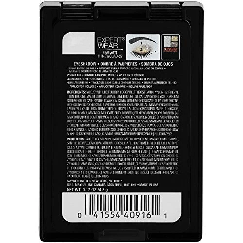 Maybelline New York Expert Wear Eyeshadow Quads, Chai Latte, 0.17 Oz. 2 Maybelline New York Expert Wear Eyeshadow Quads, Chai Latte, 0.17 Oz. - Image 2