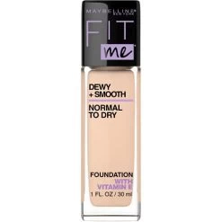 Maybelline New York Fit Me Dewy + Smooth Foundation, Ivory, 1 Fl. Oz (Pack Of 1) (Packaging May Vary)