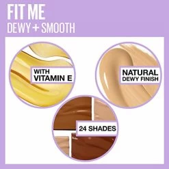 Maybelline New York Fit Me Dewy + Smooth Foundation, Ivory, 1 Fl. Oz (Pack Of 1) (Packaging May Vary) -Maybelline Cosmetic 0774857 maybelline new york fit me dewy smooth foundation ivory 1 fl oz pack of 1 packaging may vary