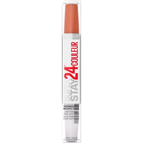 Maybelline New York SuperStay 24, 2-Step Long Lasting Liquid Lipstick And Lip Balm, High-Impact Lip Color, Satin Finish, 910 Copper Glisten 1 Maybelline New York SuperStay 24, 2-Step Long Lasting Liquid Lipstick And Lip Balm, High-Impact Lip Color, Satin Finish, 910 Copper Glisten