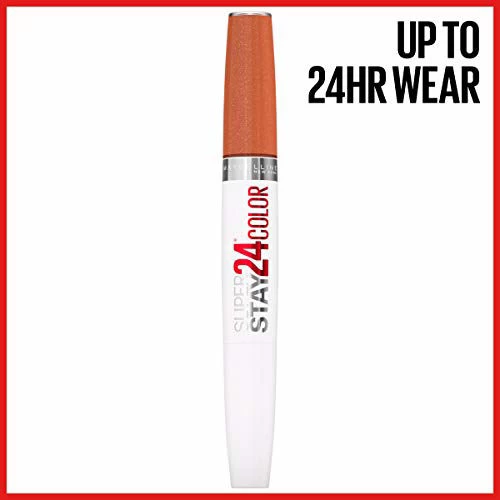 Maybelline New York SuperStay 24, 2-Step Long Lasting Liquid Lipstick And Lip Balm, High-Impact Lip Color, Satin Finish, 910 Copper Glisten 3 Maybelline New York SuperStay 24, 2-Step Long Lasting Liquid Lipstick And Lip Balm, High-Impact Lip Color, Satin Finish, 910 Copper Glisten - Image 3
