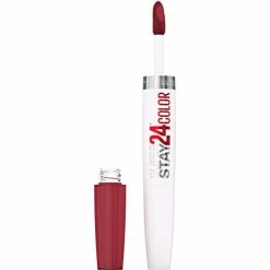 Maybelline New York SuperStay 24, 2-Step Long Lasting High-Impact Color Liquid Lipstick And Balm, Satin Finish, 930 City Ablaze