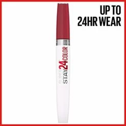 Maybelline New York SuperStay 24, 2-Step Long Lasting High-Impact Color Liquid Lipstick And Balm, Satin Finish, 930 City Ablaze -Maybelline Cosmetic 0830234 maybelline new york superstay 24 2 step long lasting high impact color liquid lipstick and balm sati