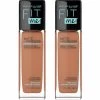 Maybelline New York Maybelline Fit Me Matte + Poreless Liquid Foundation Makeup, Spicy Brown, 2 COUNT Oil-Free Foundation
