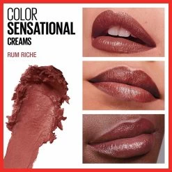 Maybelline New York Maybelline Color Sensational Lipstick, Lip Makeup, Cream Finish, Hydrating Lipstick, Rum Riche, Deep Nude 0.15 Oz -Maybelline Cosmetic 1018637 maybelline color sensational lipstick lip makeup cream finish hydrating lipstick rum riche deep nude