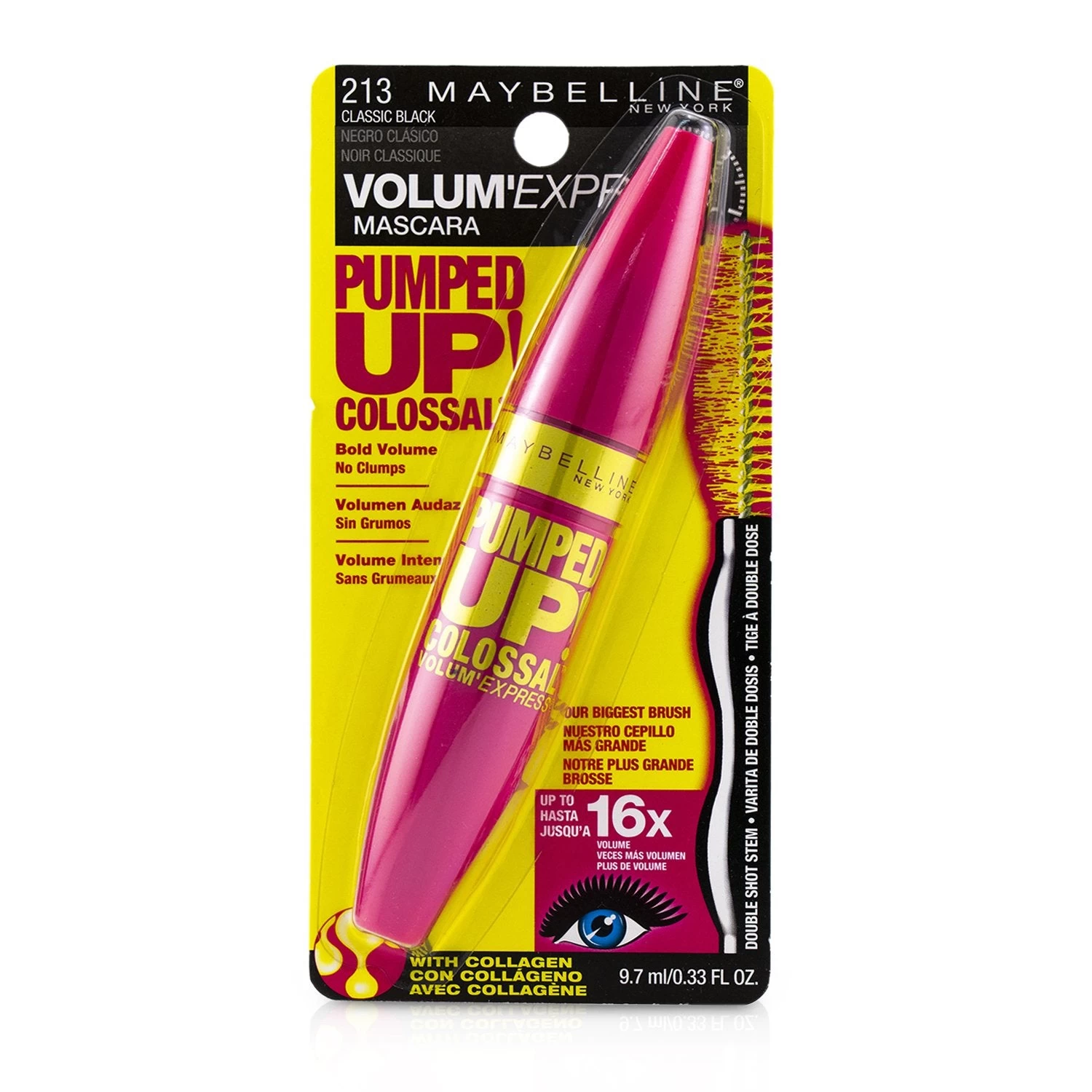 Maybelline Volum' Express Pumped Up Colossal Mascara - # 214 Glam Black 9.7ml/0.33oz 2 Maybelline Volum' Express Pumped Up Colossal Mascara - # 214 Glam Black 9.7ml/0.33oz - Image 2